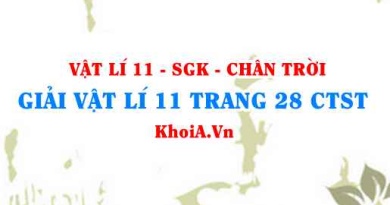 Giải Vật lí 11 trang 28 Chân trời Sáng tạo